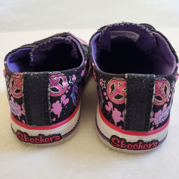 Skechers Twinkle Toes Light Up Toddler Girls Shoes Size 7 - Picture 6 of 13